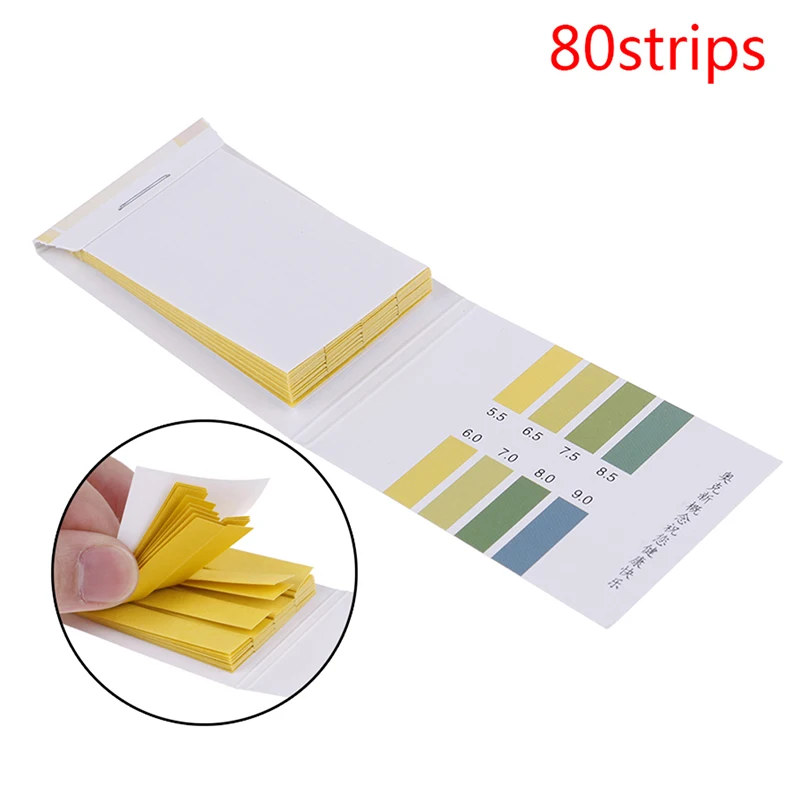 【AD】80 Streifen PH-Teststreifen Papiermessgeräte Indikator für PH-Wert 5,5-9,0 Alkalisch Säureindikator Lackmus-Testpapier für Wasser und Boden