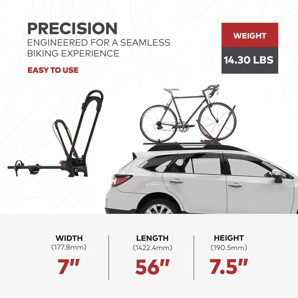 Rooftop Upright Bike Mount, Car & SUV Roof Bike Rack for 1 Bike, FrontLoader