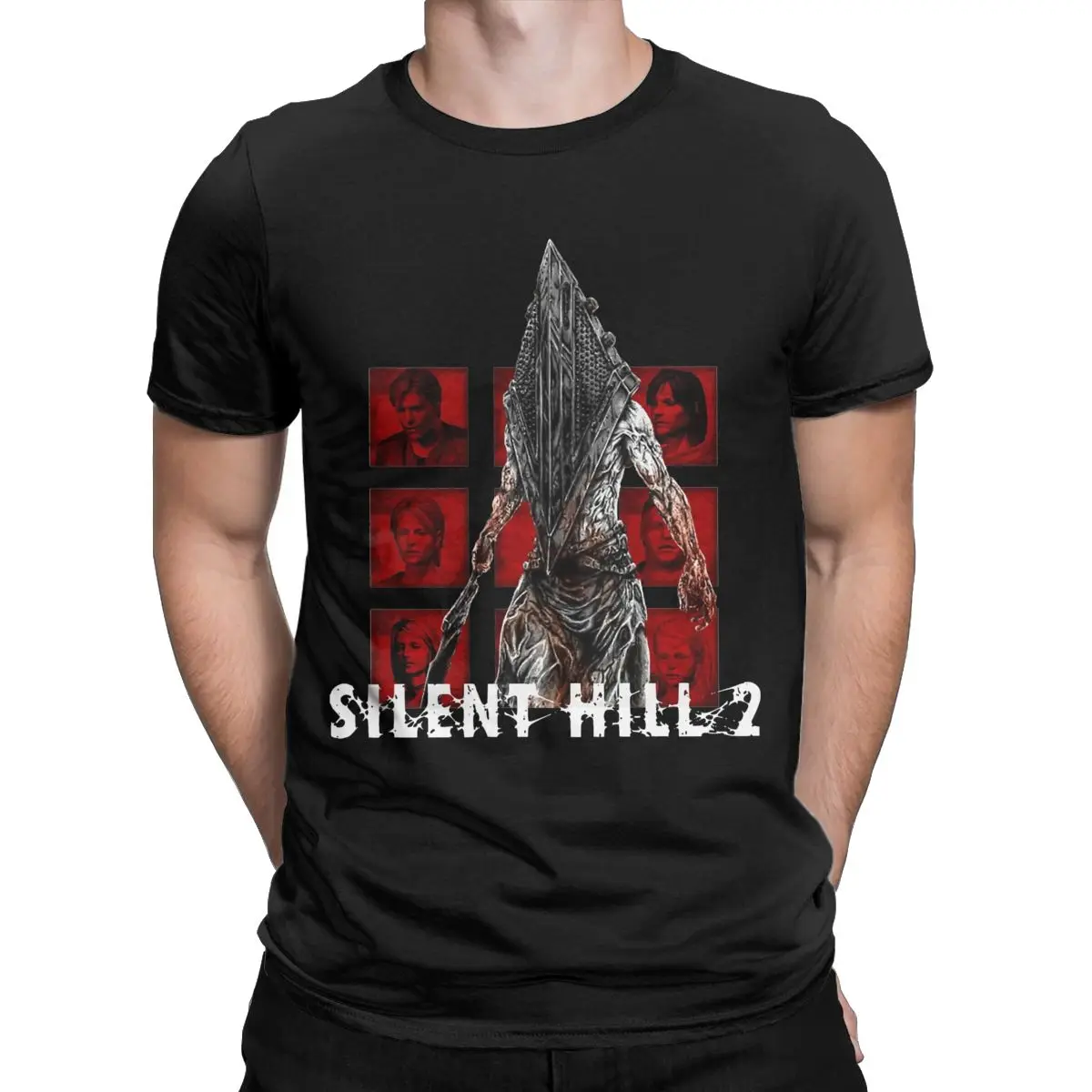 Creative Silent Hill 2 T-Shirt for Men Round Neck 100% Cotton T Shirts Short Sleeve Tee Shirt New Arrival Clothes