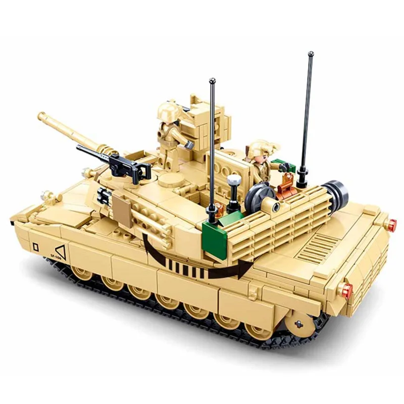 Sluban Building Block Toys Army Model M1A2 Sep V2 Abrams 781PCS Bricks B0892 Compatbile With Leading Brands Construction Kits