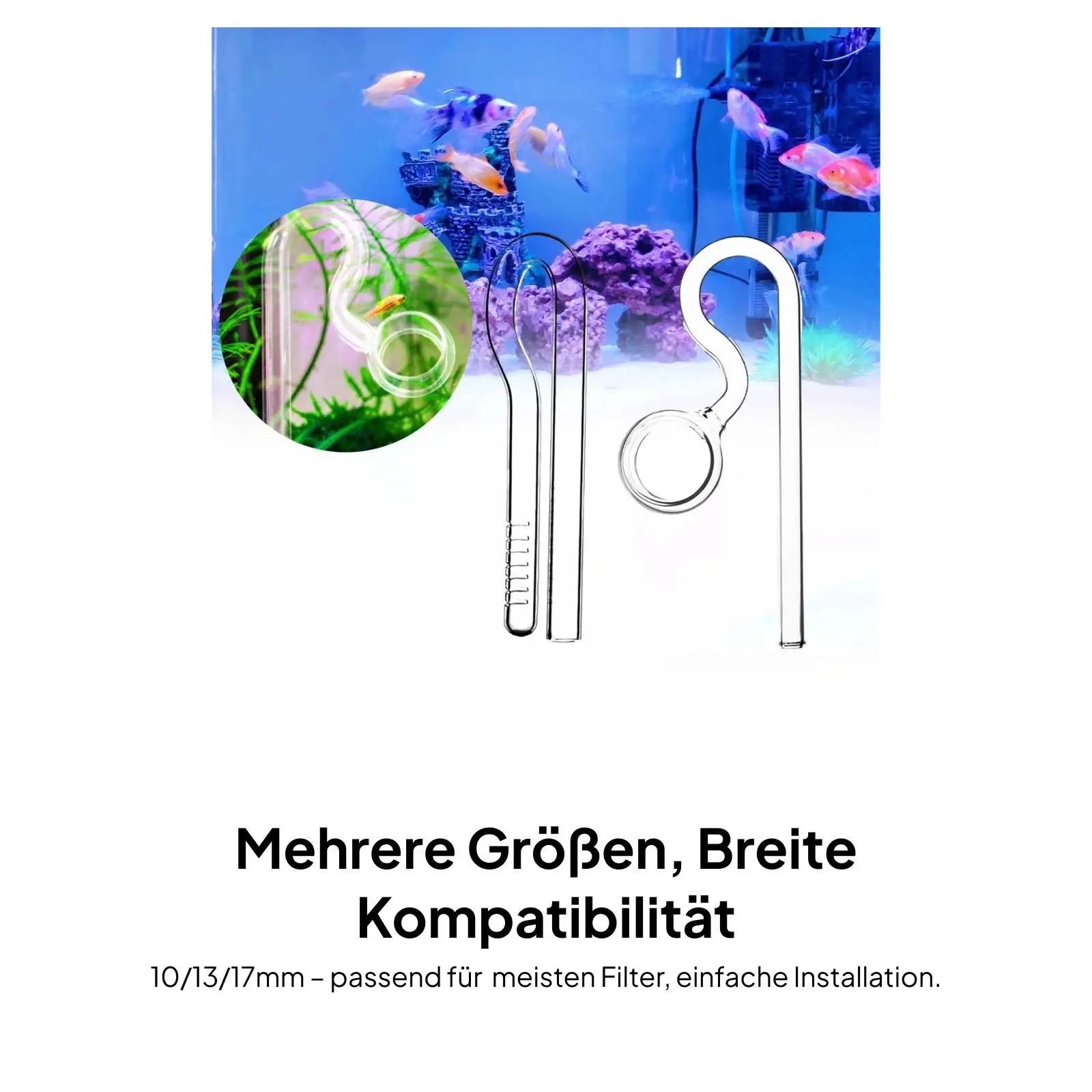 حوض السمك أنبوب الزنبق التدفق الخارجي مع سطح مقشدة سطح الماء #3