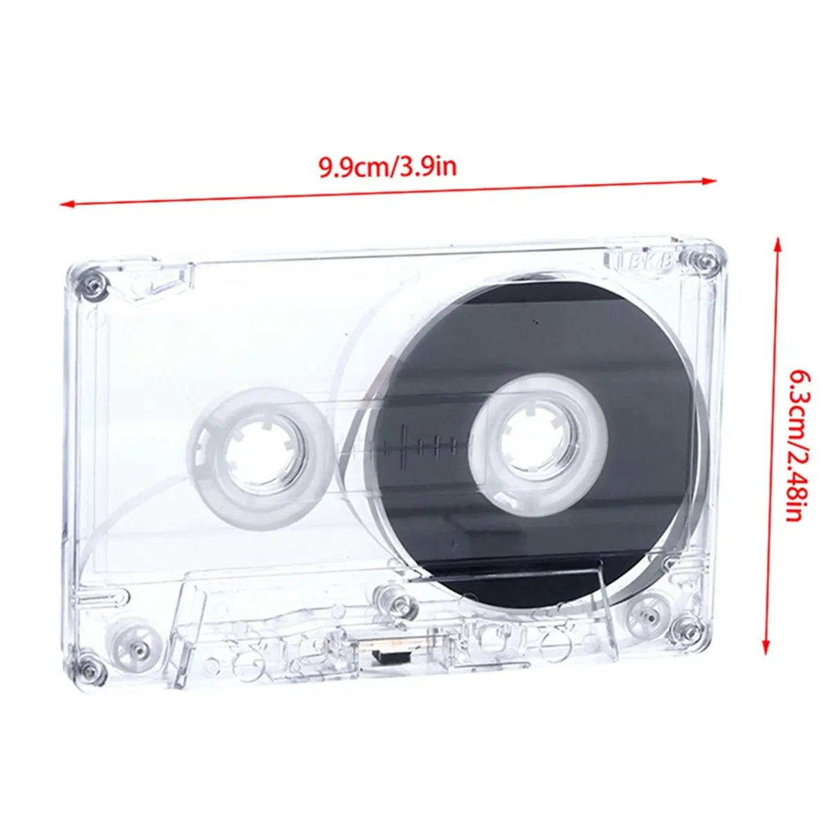 5pcs Standard Cassette Player, Ideal for Speech and Music Recording, 90 Minutes Magnetic Tape, Clear Storage Container