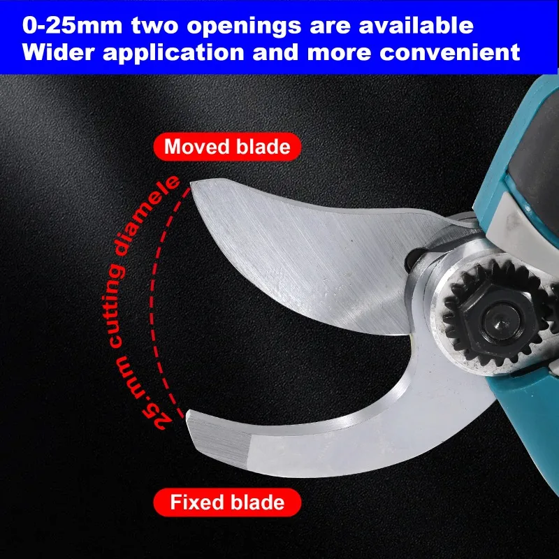 

Heimerdinger 200W brushless Pruning Shears 1.3T Bite Force, 25MM Branch Cut, 21000RPM, Cordless 18V, Digital Display, No battery