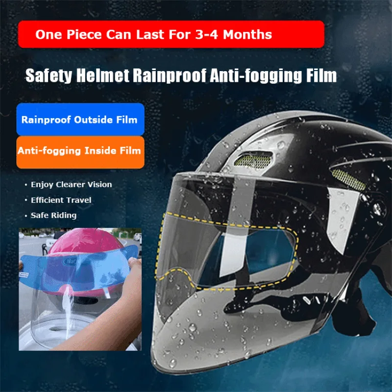 Definition Patch Motorcycle Helmet Anti-fog Film and Rainproof Film Durable Nano Coating Sticker Film Helmet Accessories High