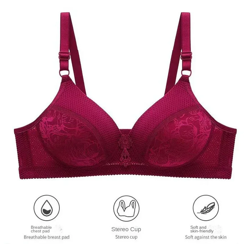 Sexy podprsenky pro větší velikosti 36-42 př. n. l. pro ženy, spodní prádlo, push-up krajka, květinová vyztužená braletka, velká velikost, spodní prádlo, podprsenka - náhled 3