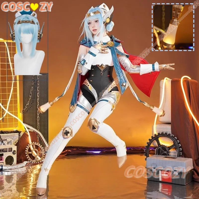 

Игра Genshin Impact Automaton Girl Ineffa Косплей Костюм Парик Женский Хэллоуин Ролевая игра Костюм для вечеринки Реквизит Ineffa Косплей Предпродажа