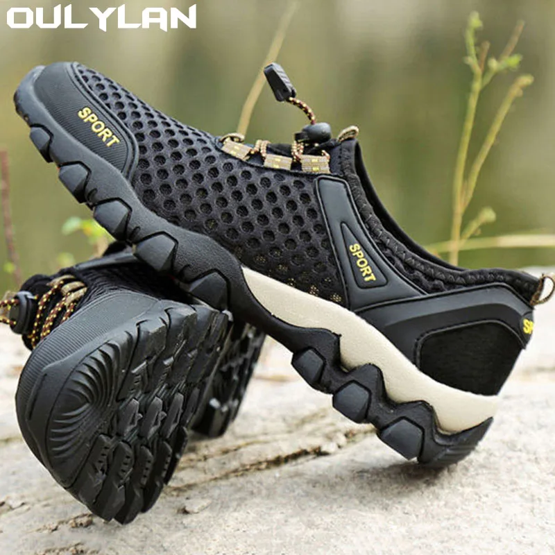 Oulylan-zapatillas de montaña para hombre, zapatos masculinos para caminar en Río, acampar, caminar, senderismo, agua, al aire libre, primavera, verano