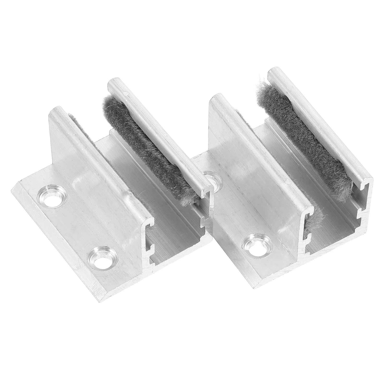 

2 pcs Door Swing Stopper Glass Sliding Hardware Aluminum Floor Guide Durable Material Easy Installation Versatile Application