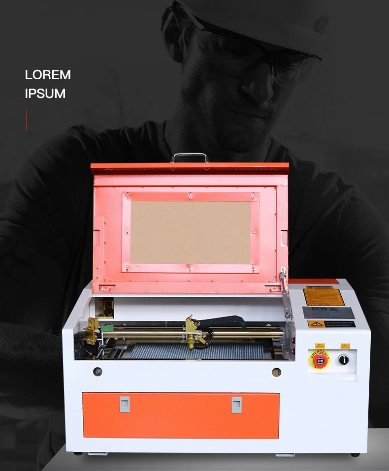 Máquina de Corte y Grabado CO2 de 130W para Madera y Acrílico, Pequeña, 400x400mm