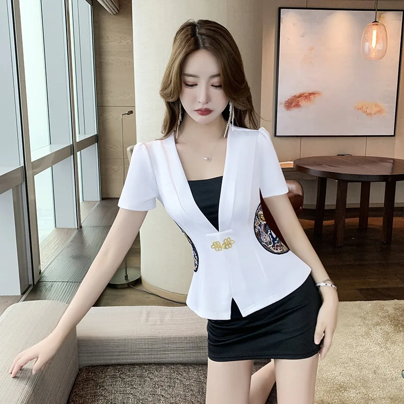 Woman Work Clothes Suit Hotel Waiter Beauty Salon Spa Massage Nail Cafe Sexy Foot Bath Sauna Technician Overall Skirt Uniform