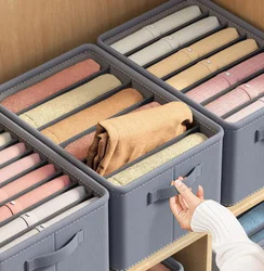 Jeans Compartment Storage Box Closet Clothes Drawer Pp Board Separation Box Stacking Pants Drawer Divider Folding Home Organizer