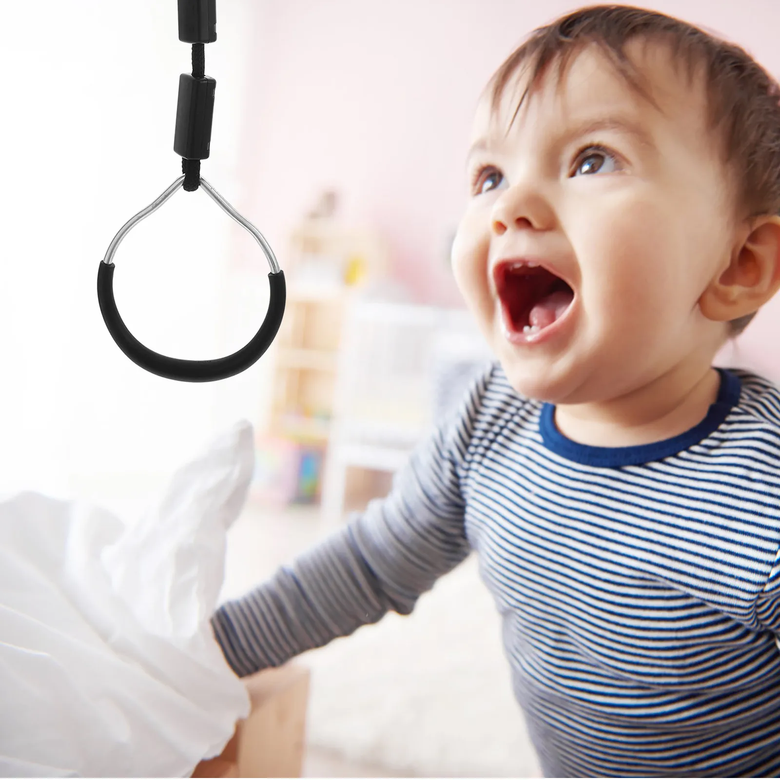 

2Pcs Colorful Swing Rings for Kids Heavy Duty 120Kg Load Capacity Smooth Safety Edges Outdoor Playground Gym