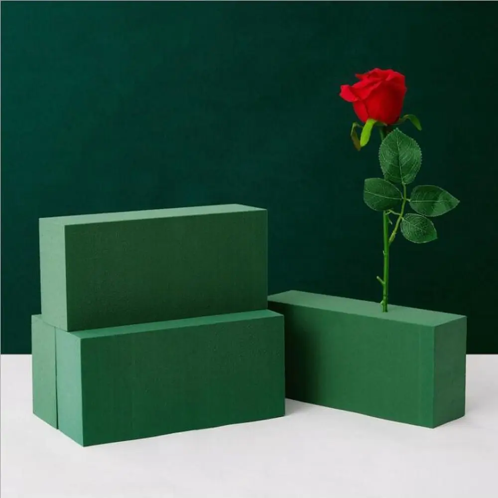 2/4/6pcs Rectangle Floral Foam Blocks Fresh-Keeping Foam Floral Foam Brick DIY Flower Arrangement Kit Green