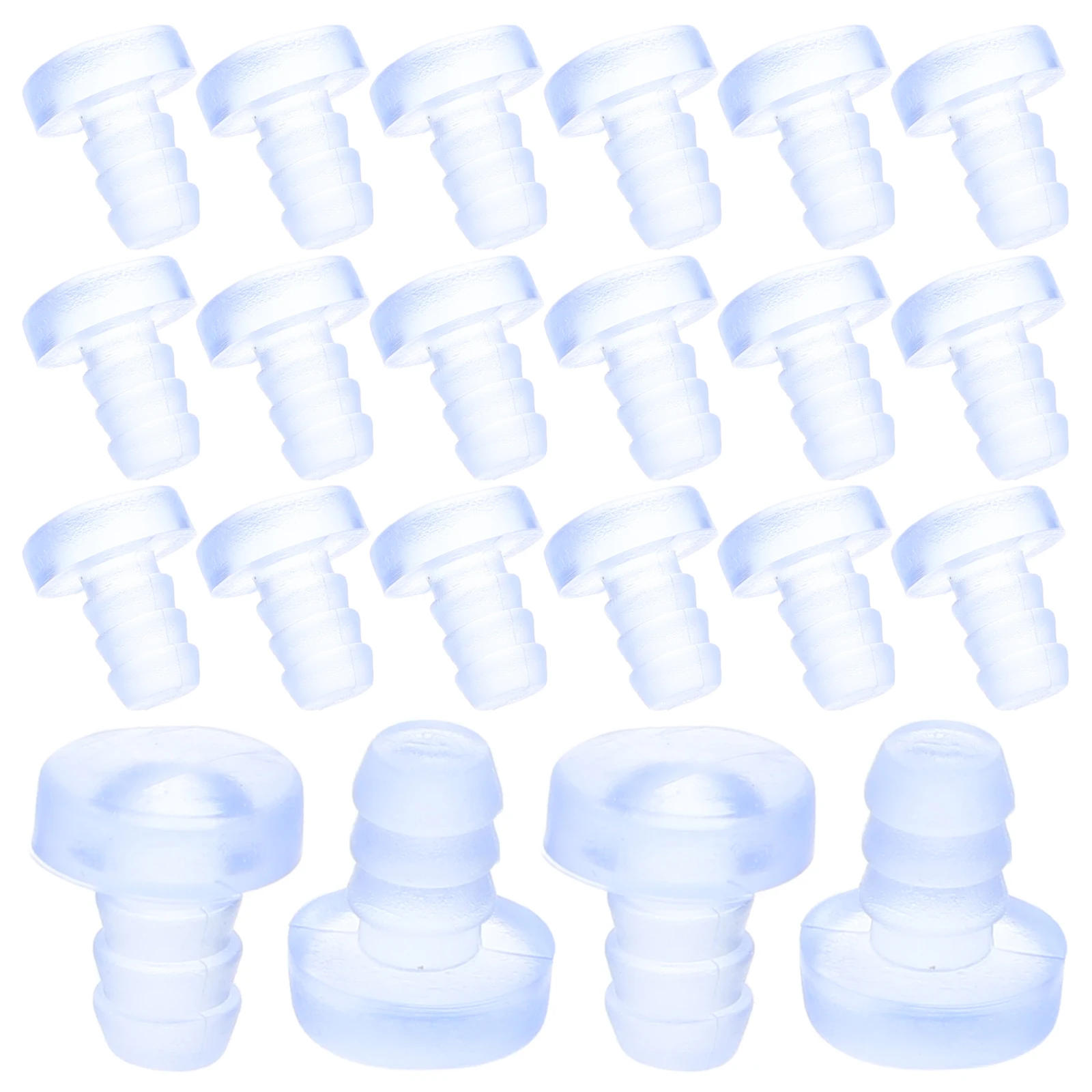 

50Pcs Glass Table Top Bumpers Clear Rubber Grippers Soft Anti Slip Pads Non Adhesive Rubber Grippers Furniture Cabinet Door Use
