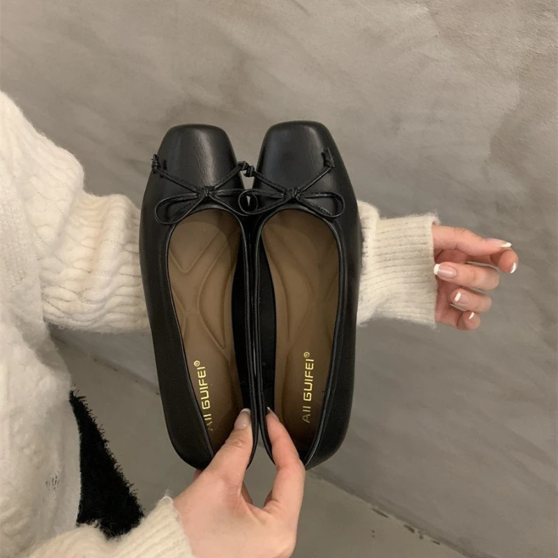 2026 Neue Damen-Ballettschuhe mit Schmetterlingsknoten, elegante Slip-on-Schuhe mit weicher Sohle, flache Mary-Jane-Schuhe