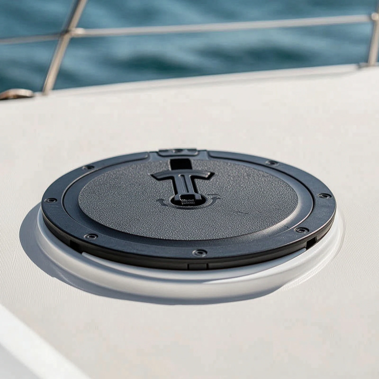 Marine Deck Hatch Cover Recessed Hatch Cover with Lift Handle Hardware Long-Lasting for Boat Owners, Boats