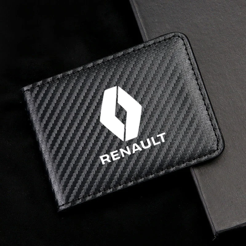 Driving License Case For Women Men Driver's License Holder Cover Folder Wallet For Renault RS Koleos Captur Kadjar Megane Clio