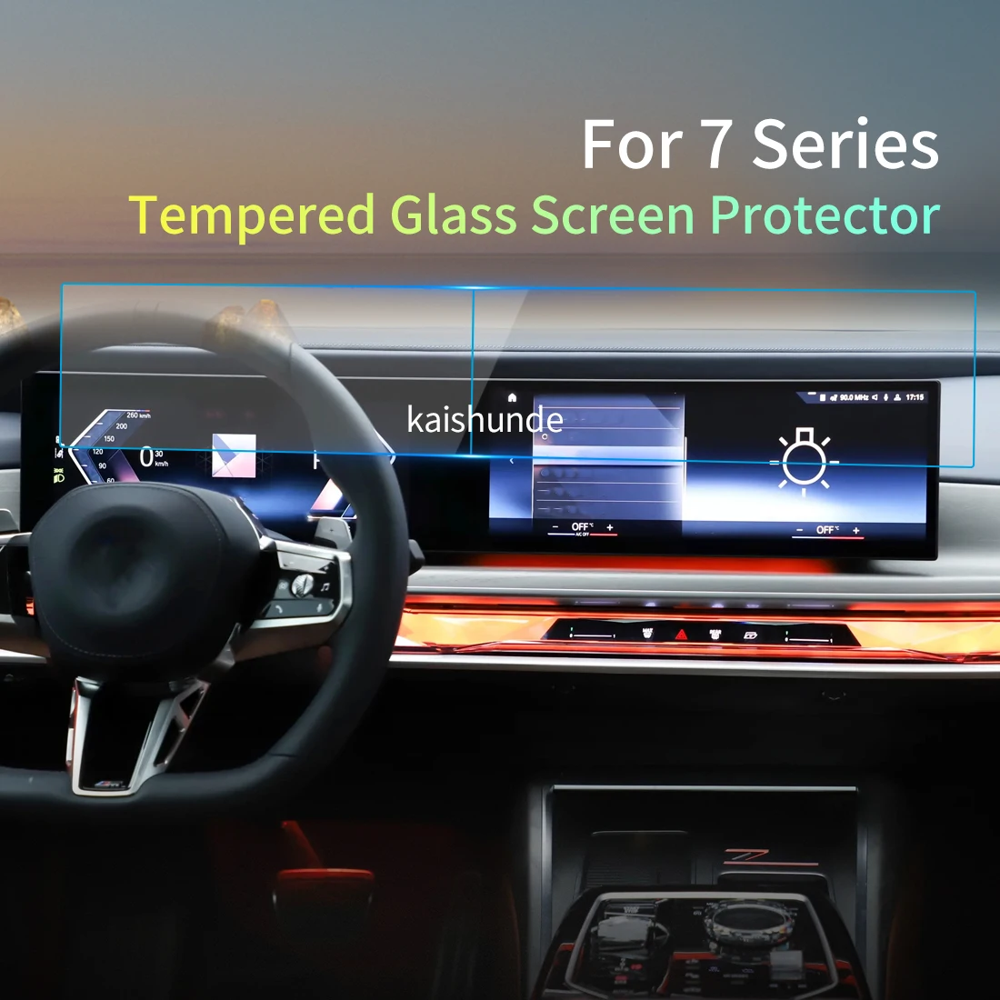 Screen Protector For BMW 7 Series 2023 Carplay Tempered Glass Protective Film Multimedia Screensaver Car Sticker Auto Accessory