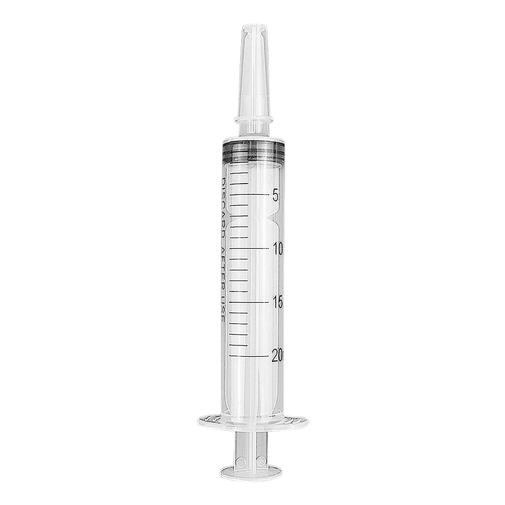 20ml Enema Syringe Glue Filling Plastic Syringe Nutrient Sterile Without Needle Watering Refilling for Industrial Hydroponics