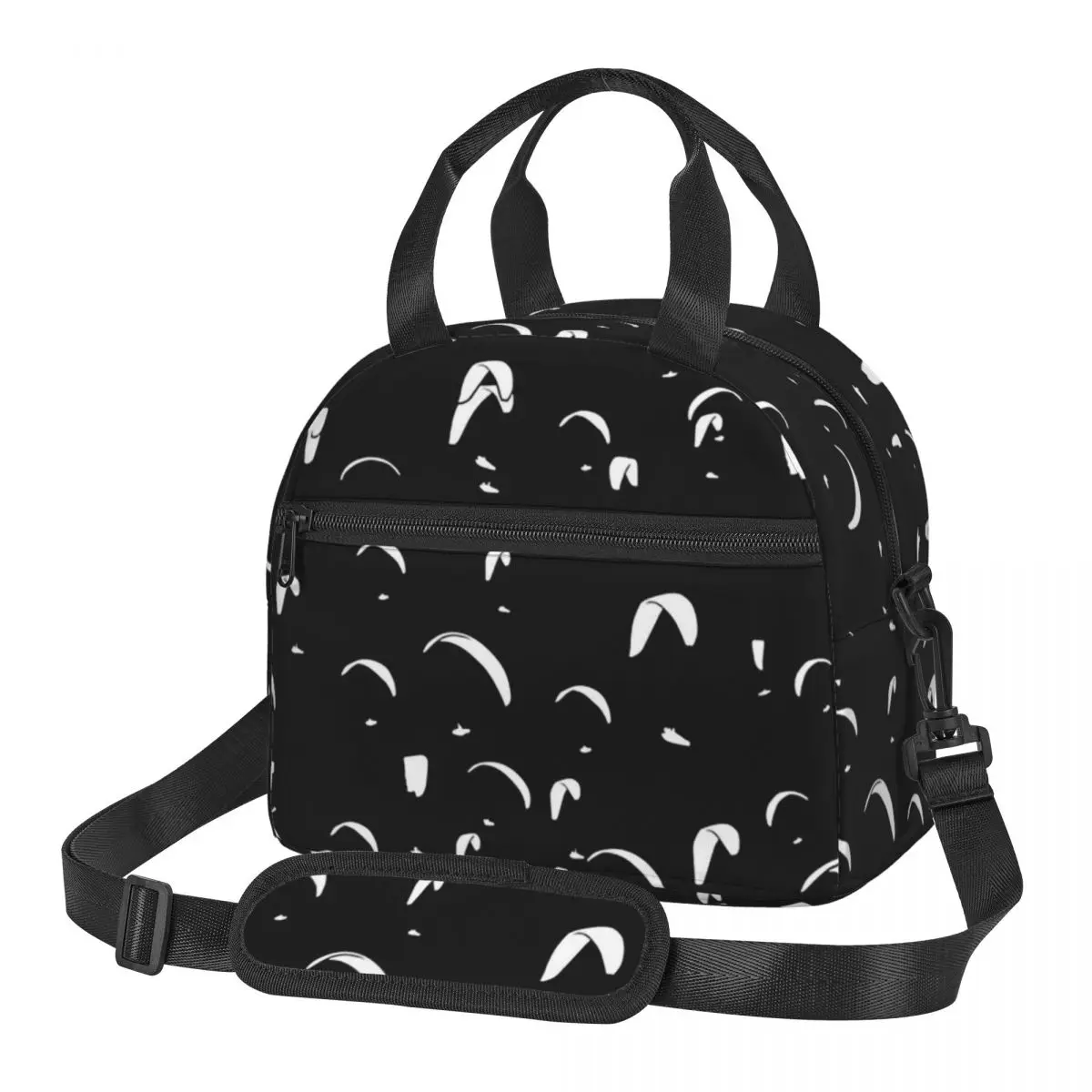 Paragliding Competition (black) Insulated Lunch Bag for Women Bento Storage Food Boxes Portable Cooler Thermal Lunch Box Tote