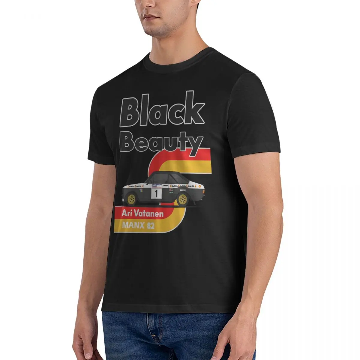 Ari Vatanen Black Beauty Escort MK2 T Shirt WRC Pure Cotton Clothing Leisure Short Sleeve Round Neck Tee Shirt Gift Idea T-Shirt