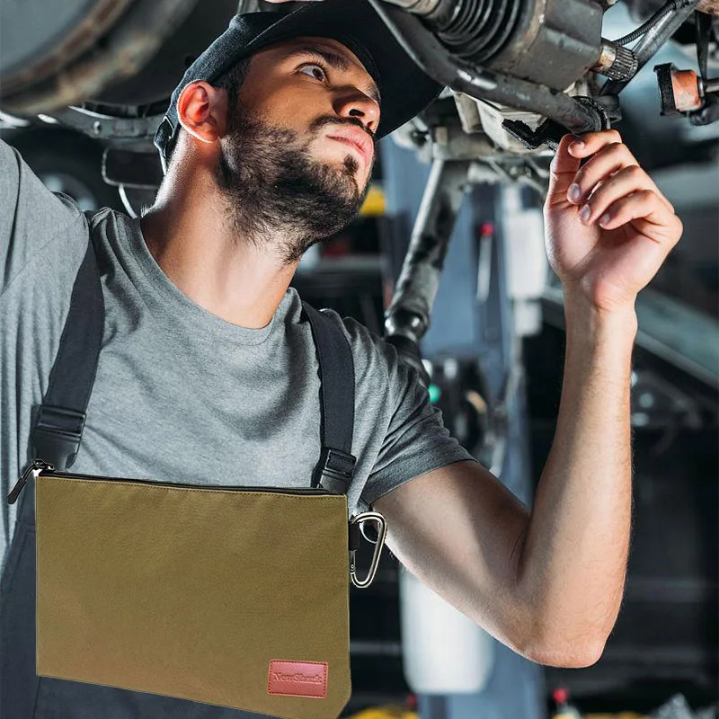 Toolkit borsa da trasporto multifunzionale con cerniera, kit di attrezzi per la casa con cerniera in metallo affidabile può contenere strumenti cosmetici forniture da viaggio