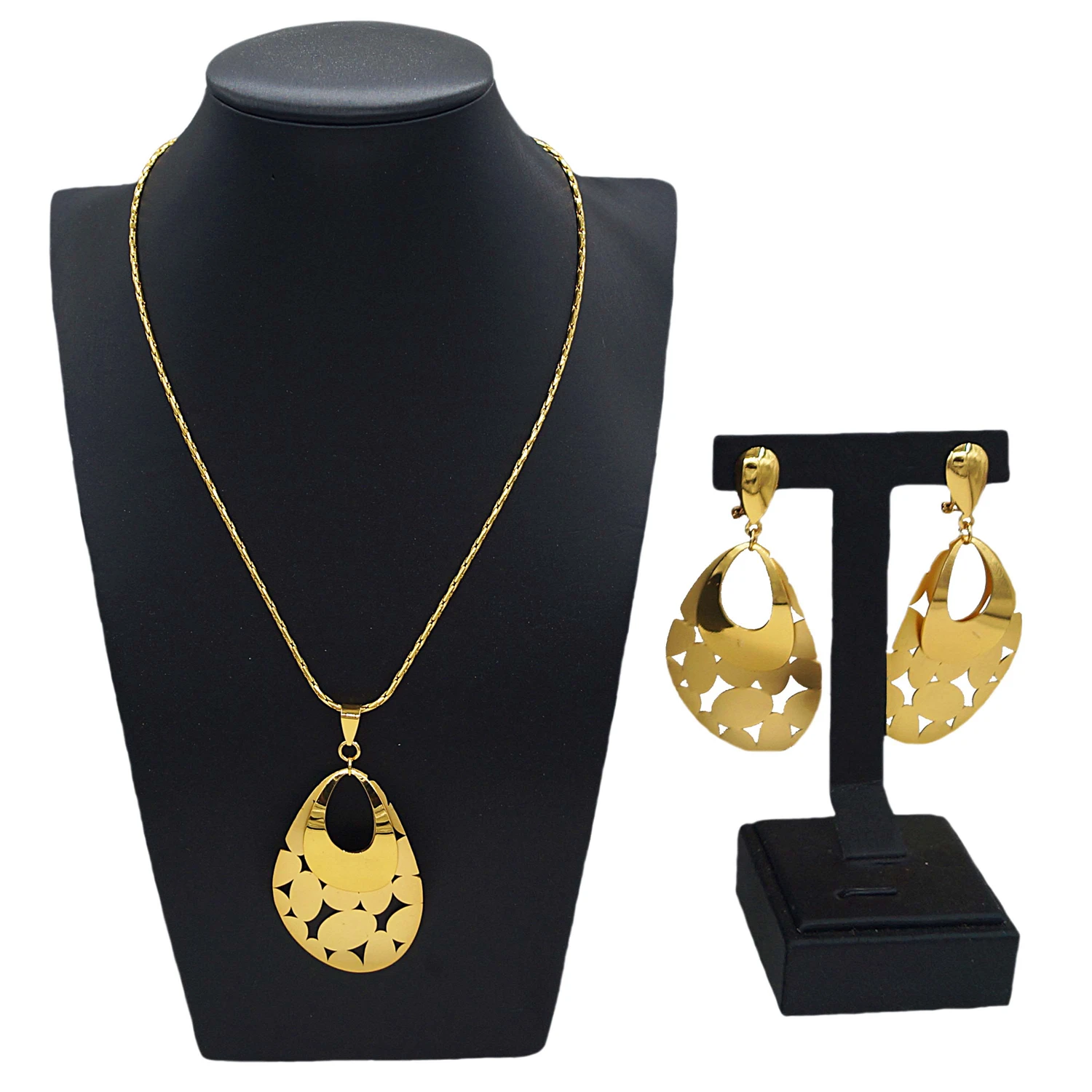 

Yuleili high quality gold-plated jewelry two-piece earrings exaggerated shape unique personality charm women party accessories