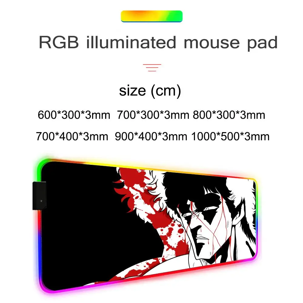 Hokuto Geen Ken Kenshiro Muismat Gamer Rgb Bureau Mat Back Light Led Muismat Setup Gaming Bureaumat Grote Muismat Backlight