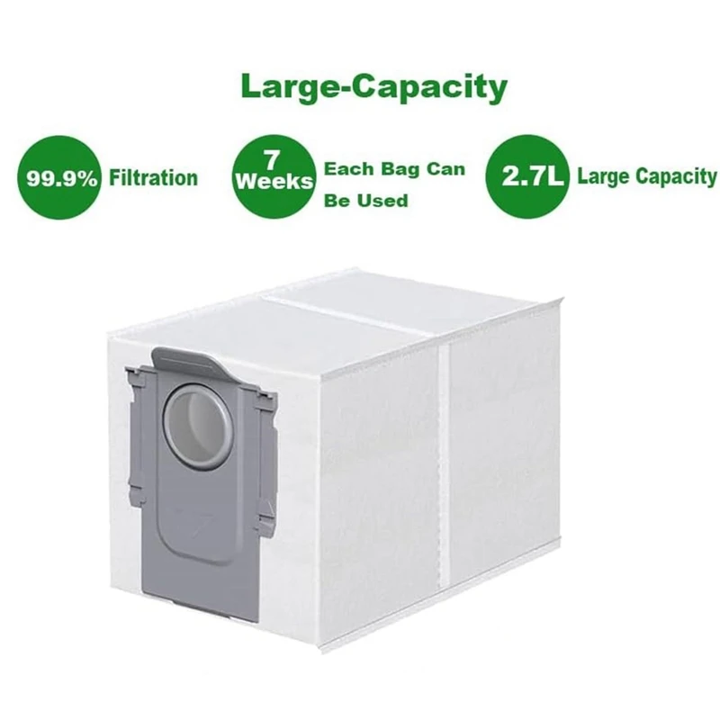 16แพ็คถุงเก็บฝุ่นสําหรับRoborock Q Revo Robot, Qrevo Maxv, S8 Max Ultra, S8 Maxv Ultraหุ่นยนต์ถุงสูญญากาศเปลี่ยนชิ้นส่วน