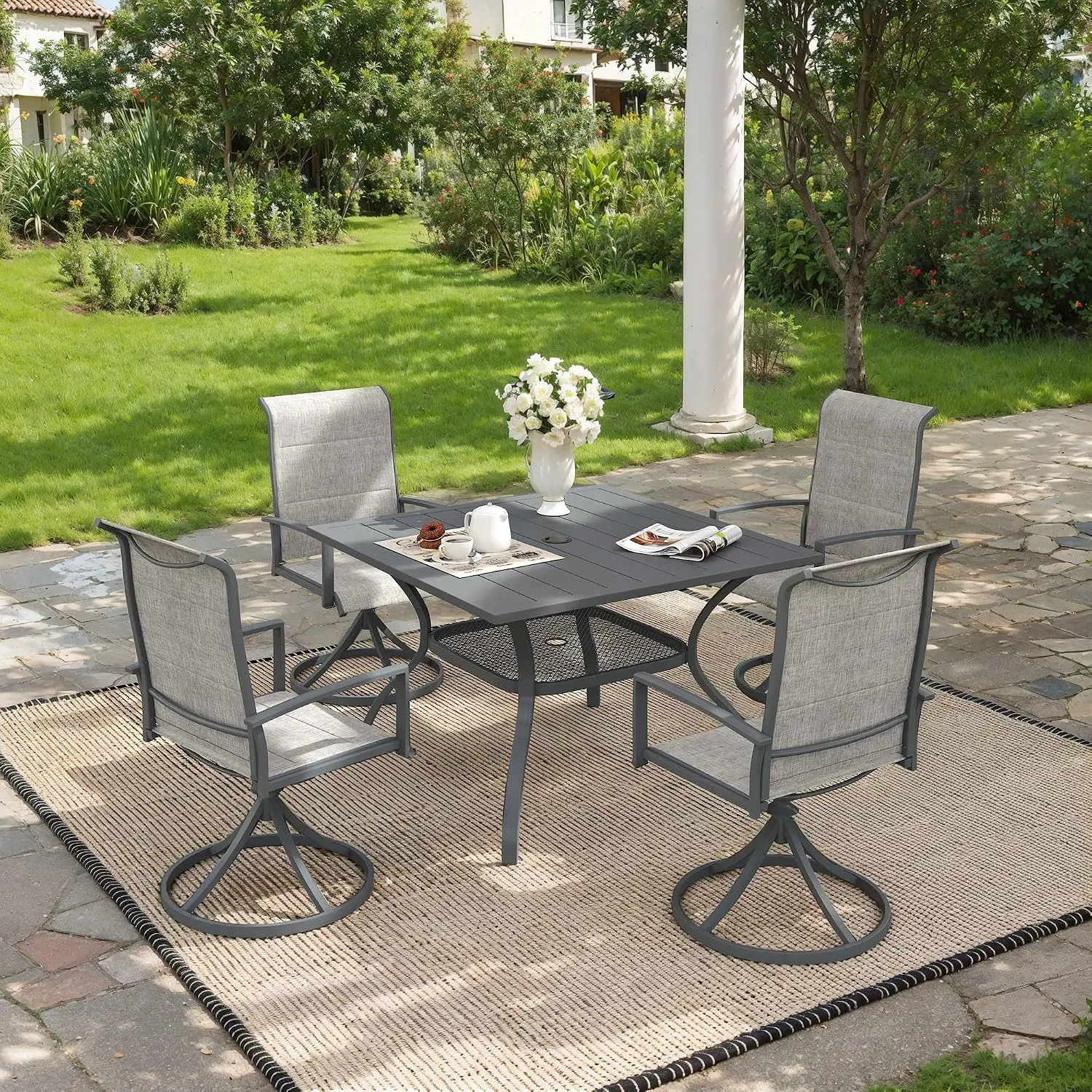 5PCS Outdoor Dining Set, 37.8