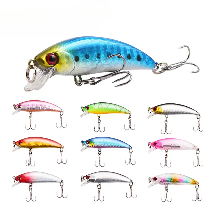 Lure Electroplated Colorful Submersible Minnow Simulation Plastic Fake Bait 5.6cm 5g Bass Diving Bait Near Death Temptation Lure