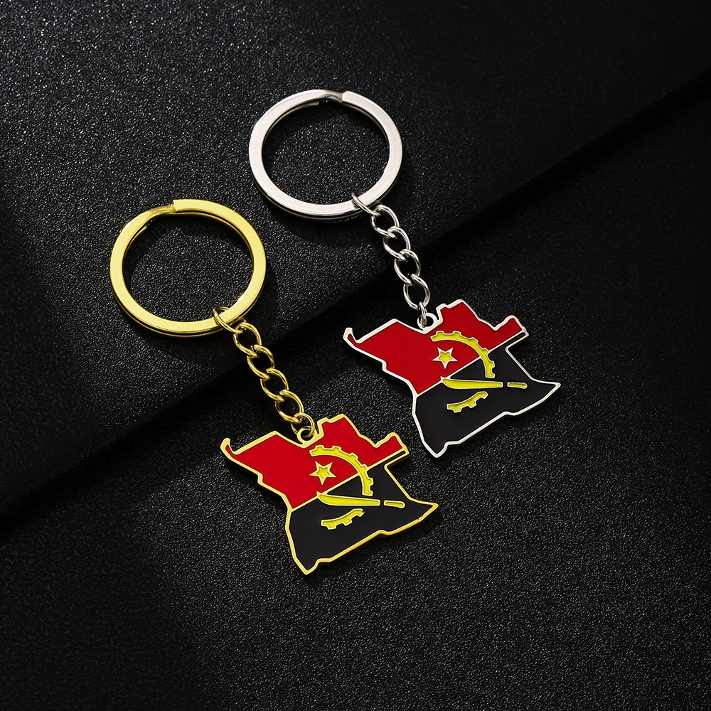 Винтажный брелок из нержавеющей стали с изображением анголы, карта города, 2024, брелок для мужчин и женщин, этнический брелок из титановой стали с ветром