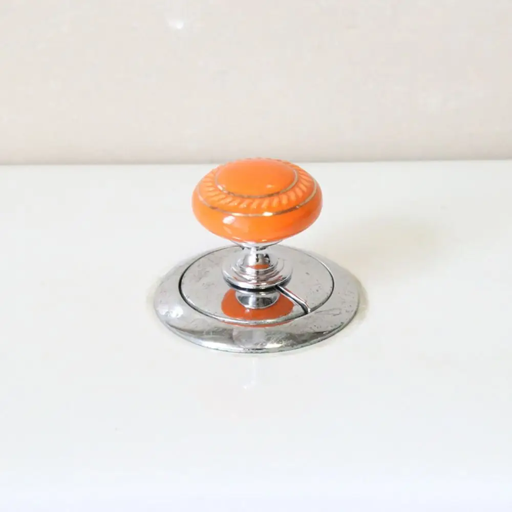 Circular Toilet Press Ceramic Nail Protector Toilet Button Colorful Universal Water Press Flush Button Bathroom Supplies