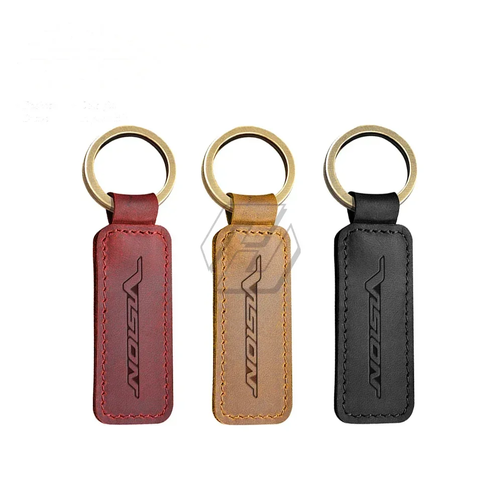 For Honda Vision 110 XS XS-1 Scooter Motorcycle Cowhide Keychain Key Ring