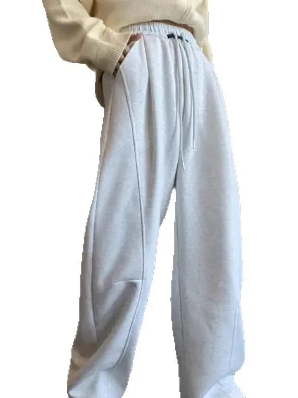 Hohe Taille, Dstring-Freizeithose für Damen, lockere Passform, Sommer 2025, Damenhose, bequemer elastischer Bund