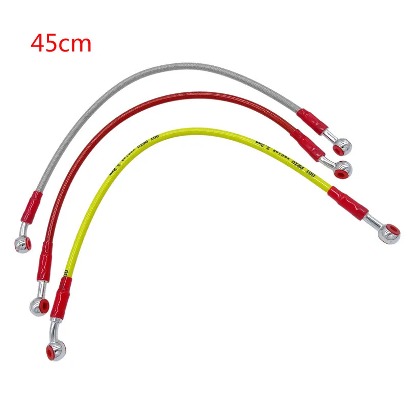 Universal 45cm/90cm Motorcycle Dirt Bike Braided Hydraulic Reinforce Brake Line Clutch Oil Hose for YAMAHA Hydraulic Brake Tube