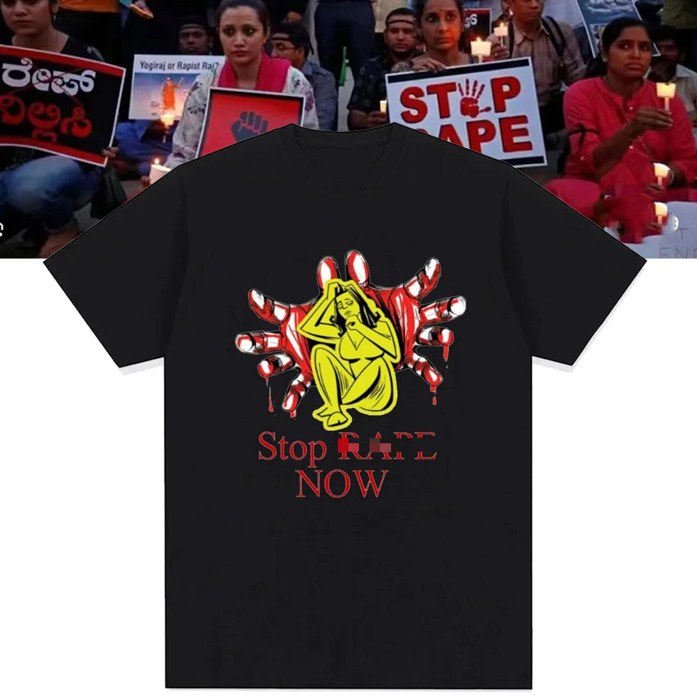 2024 Women Respect Freedom Slogan Stop Violence and Refuse Aggression Justice for Dr.moumita and All Women T Shirts Cotton Tops