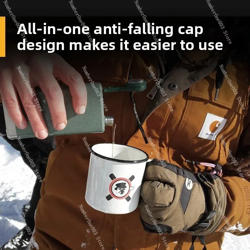 قارورة الورك الصغيرة المحمولة مع قمع زجاجة الخمور جيب خمر للاستخدام في الهواء الطلق #5