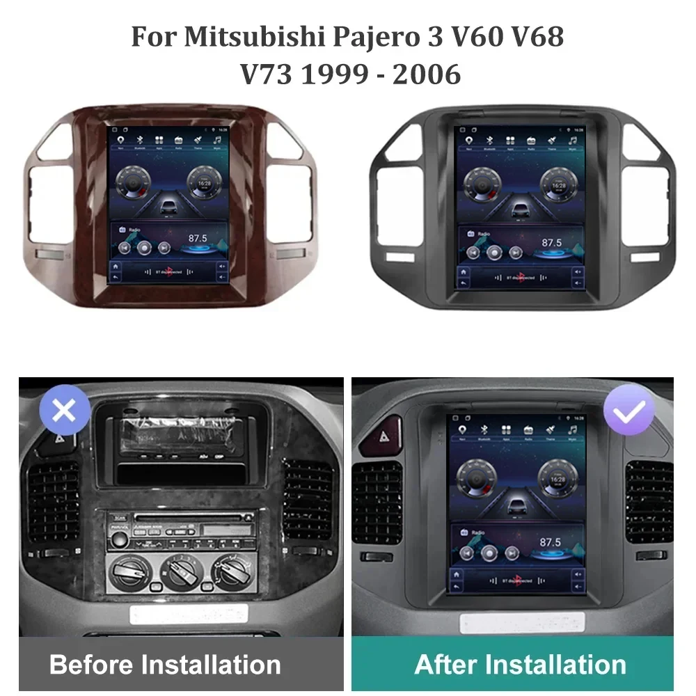 WIFI For Mitsubishi Pajero 3 V60 V68 V73 1999 - 2011 Android Auto Car Radio GPS Navigation Multimedia Stereo Carplay No 2din DVD