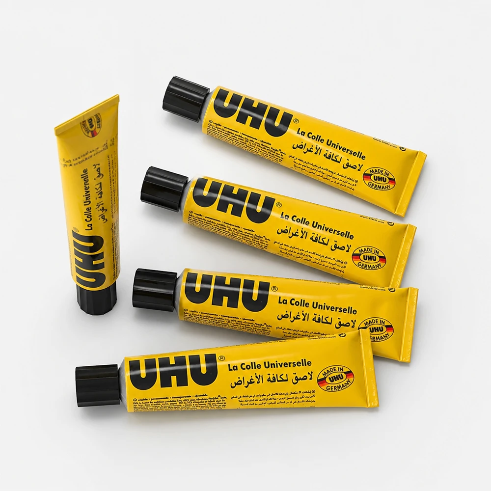 UHU All Purpose Transparent Adhesive Glue Extra Strong Clear Glue Handmade Model Glue Fabric Leather Glue DIY wig Glue