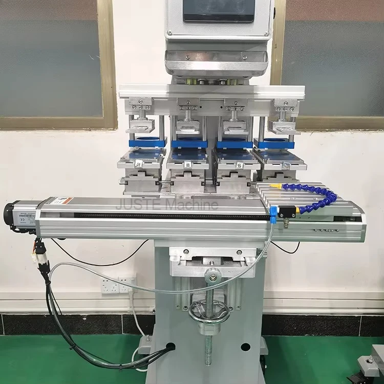 Servo 4 Colour Pad Printer Inkcup Kit Faience Unload Pipette Pad Printing Machine For Shades Footwear Buckets Stick Silicone Pad