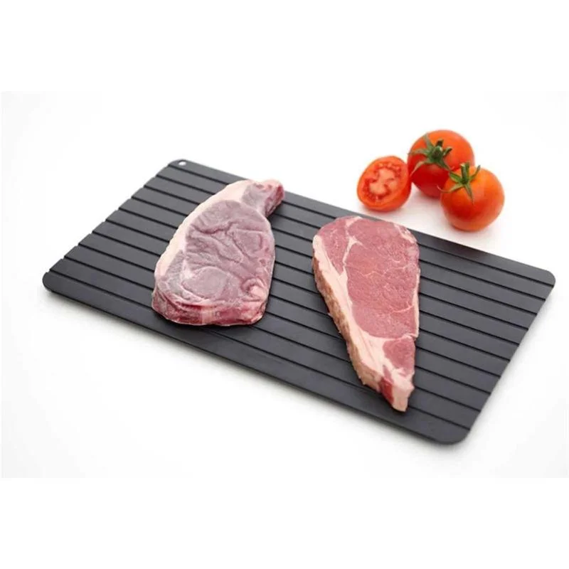 1pcs Aluminum Alloy Fast Defrost Tray Food Meat Fruit Quick Defrosting Plate Board Defrost Tray Thaw Master Kitchen Gadgets2023