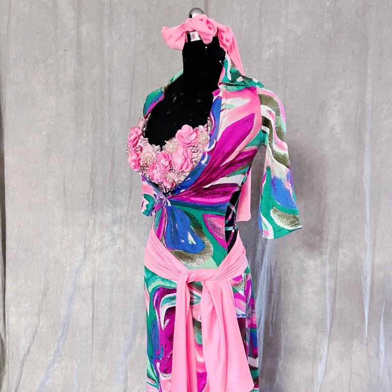 تخصيص جديد ملابس رقص البطن ممارسة اللباس الشعبي الجلباب Balady Saidi رث المنافسة فريق cinturão dança do ventre