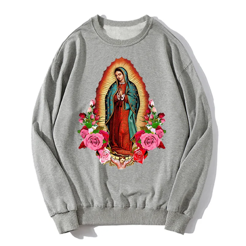 2024 Our Lady Of Guadalupe Virgin Mary hoodie Men Saint of Mexico Pullover Sweatshirts Fashion Unisex Sweater