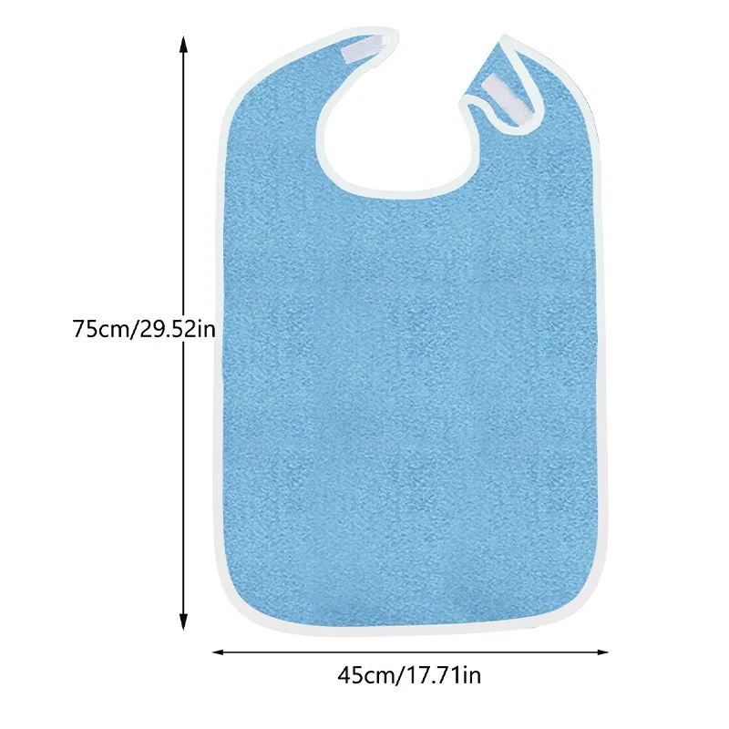 Extra Large Elderly Bib Towel Fabric Highly Absorbent Breathable Drool Bib for Adults