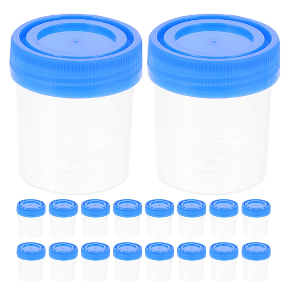 

100Pcs Urine Specimen Cups Durable Leak Proof Sample Bottles Clinic Testing Container 40ml Secure Lid Specimen Cups