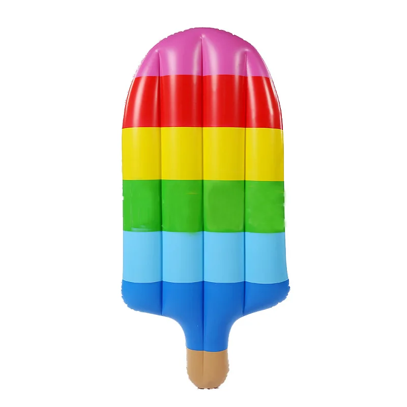 Summer hot sale PVC popsicle air cushion rainbow inflatable pool   chair pool float is in stock view 5