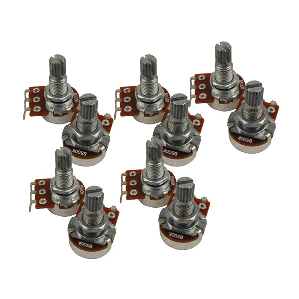 

Guitar Small Size Pots B500K Potentiometers For Guitar Bass Parts (Pack Of 10)