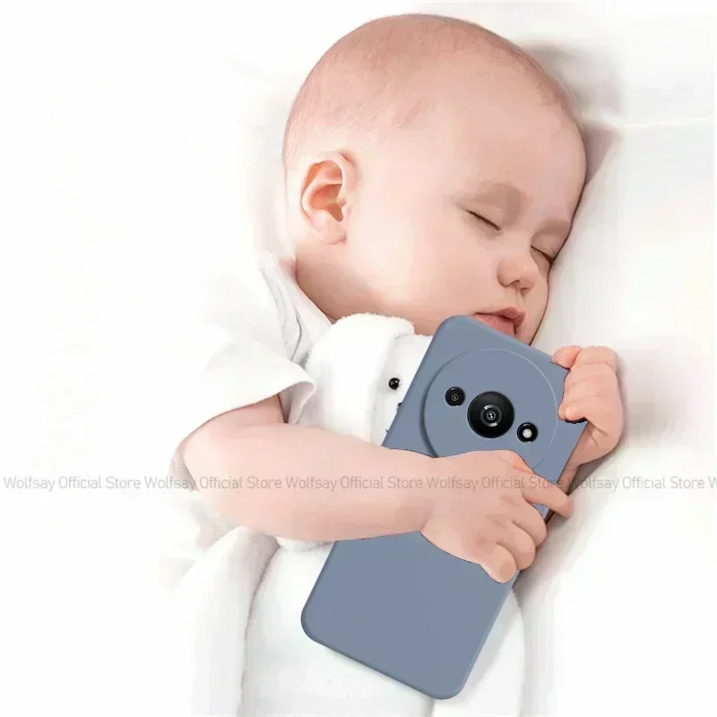 Funda สําหรับ Xiaomi Redmi A3 สําหรับ Xiaomi Redmi A3 ฝาครอบ Original TPU กันกระแทกซิลิโคนเหลวป้องกันโทรศัพท์ปกหลัง