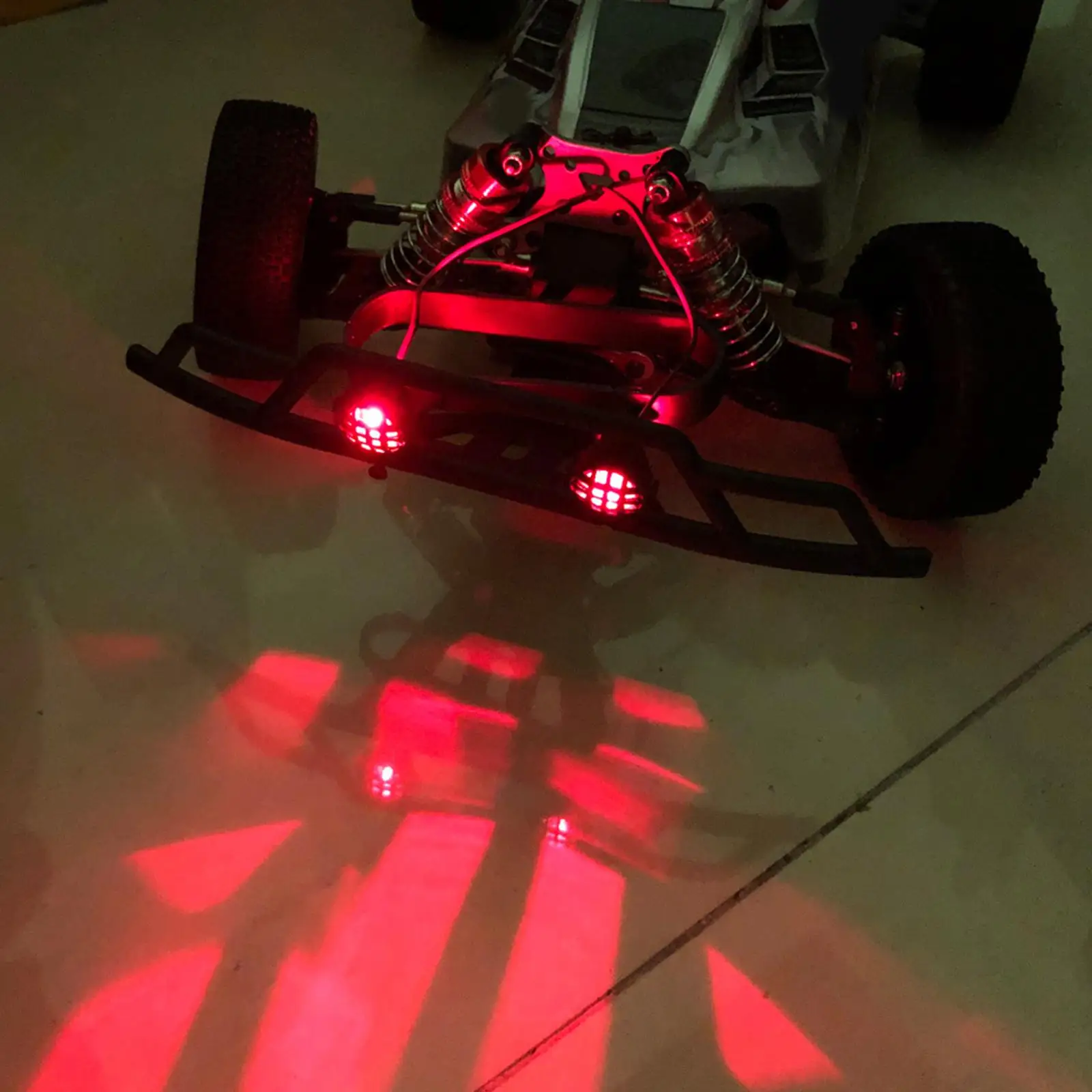 Front Bumper with 2 LED Headlights for Wltoys 144010 1:14 Scale RC Buggy Car